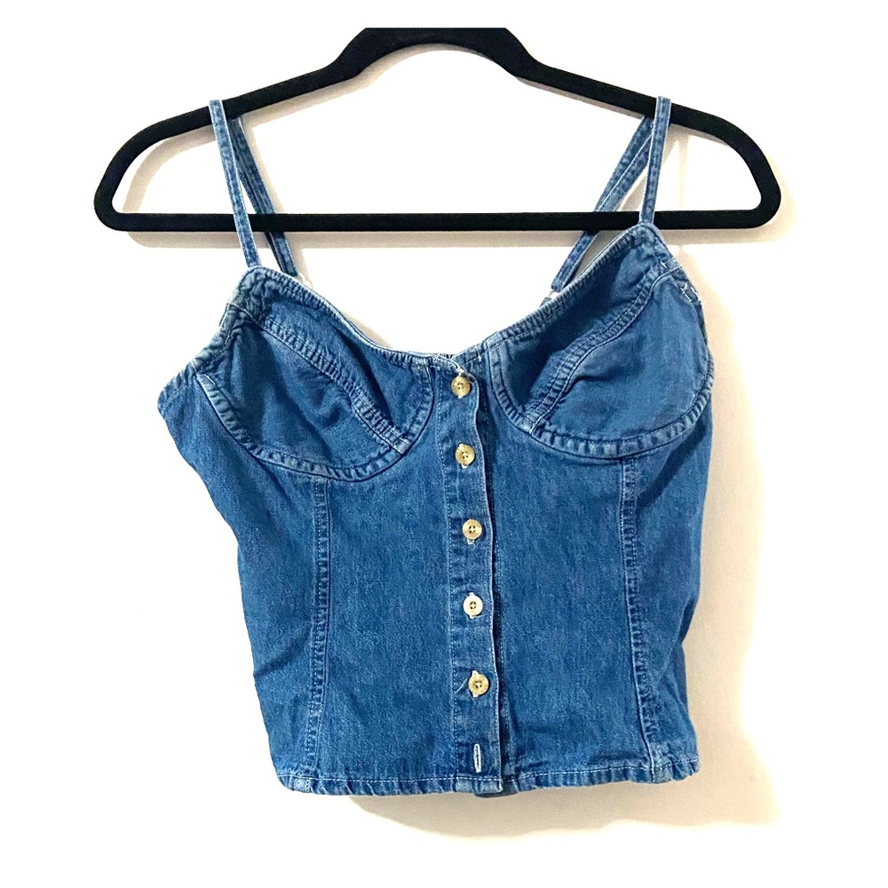 Denim Crop tank Top